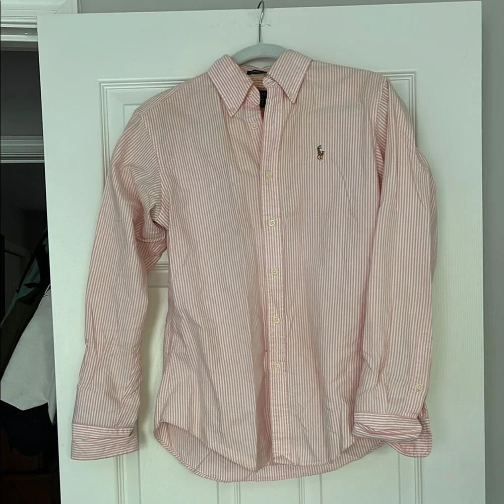 Ralph Lauren Pink Striped Shirt - Picture 1 of 6